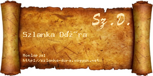 Szlanka Dóra névjegykártya